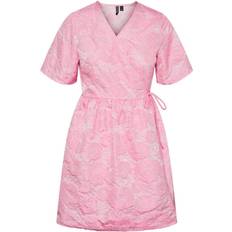 Pieces PC Jarikke SS Wrap Dress - Prism Pink