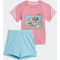 Adidas 1-3M Other Sets adidas X Disney Infant's Mickey Mouse Summer Set - Bliss Pink/White (HK6656)