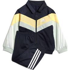 Adidas Infant Future Icons Shiny Tracksuit - Legend Ink/Almost Yellow/Linen Green/White (HM8926)