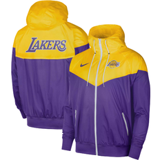 Jackets & Sweaters Nike Los Angeles Lakers 75th Anniversary Courtside Windrunner Raglan Hoodie Full Zip Jacket Sr