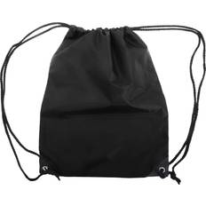 Black - Water Resistant Gymsacks Shugon Stafford Plain Drawstring Tote Bag - Black