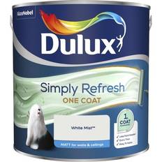 Dulux matt emulsion white mist Dulux Simply Refresh One Coat Wall Paint, Ceiling Paint White Mist 2.5L