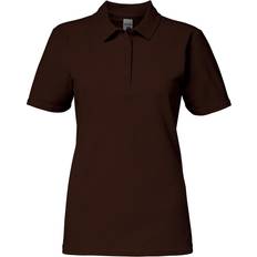 Donna - Marrone Polos Gildan Softstyle Short Sleeve Double Pique Polo Shirt W - Dark Chocolate