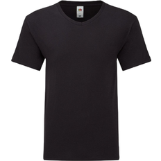 Fruit of the Loom Iconic 150 V Neck T-shirt M - Black