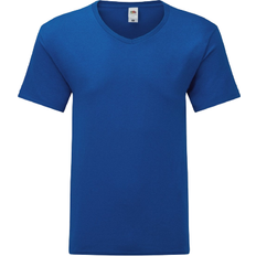 Fruit of the Loom Iconic 150 V Neck T-shirt M - Royal Blue