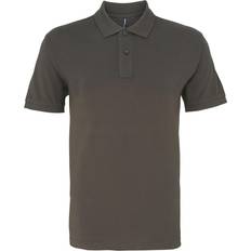 ASQUITH & FOX Men's Plain Short Sleeve Polo Shirt - Slate