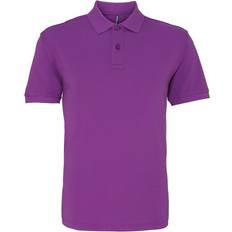 ASQUITH & FOX Men's Plain Short Sleeve Polo Shirt - Orchid