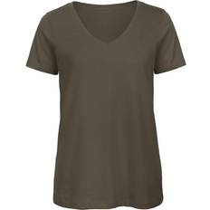 B&C Collection Womens Favourite Organic V-Neck T-shirt - Khaki