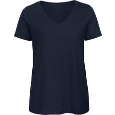 B&C Collection Womens Favourite Organic V-Neck T-shirt - Navy Blue