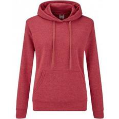 Fruit of the Loom Classic Lady Fit Hooded Sweatshirt - Red Heather