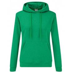 Fruit of the Loom Classic Lady Fit Hooded Sweatshirt - Green Heather