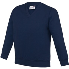 AWDis Kid's Academy V Neck School Sweatshirt - Navy (AC003J)