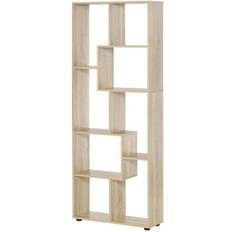 Natural Book Shelves Homcom Wiley Book Shelf 178cm