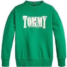 18-24M Tops Tommy Hilfiger Logo Appliqué Fleece Sweatshirt - Green Malachite (KB0KB07776)