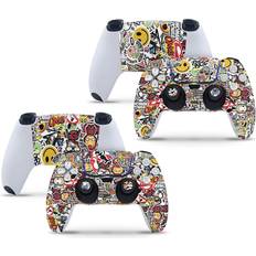 PlayStation 5 Gaming Sticker Skins giZmoZ n gadgetZ PS5 2 x Controller Skins Full Wrap Vinyl Sticker - Stickerbomb