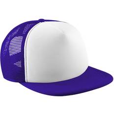 Beechfield Vintage Snapback Trucker Cap - Purple/White