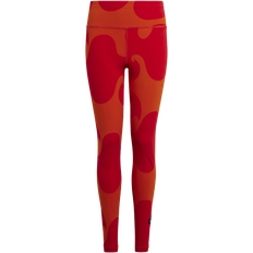 Orange Trousers adidas Girl's Marimekko Cotton Leggings - Collegiate Orange/Lush Red (HM4453)