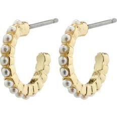 Smykker Pilgrim Ekta Hoop Earrings - Gold/Pearl