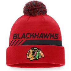 Beanies on sale Fanatics Chicago Blackhawks Authentic Pro Team Locker Room Cuffed Knit Beanies with Pom Sr