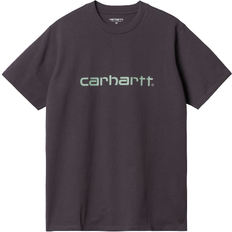 XXXS Magliette Carhartt Script Short Sleeve T-shirt M - Artichoke/Misty-Sage