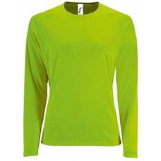 Sol's Womens Sporty Long Sleeve Performance T-shirt - Neon Green