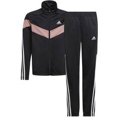 Core tracksuit Barnkläder adidas Girl's 3 Stripe Colourblock Tracksuit - Core Black/Mauve/White (HC5909)