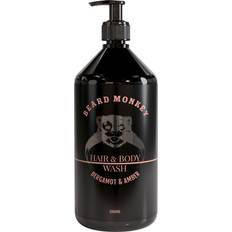 Beard wash Beard Monkey Hair & Body Wash Bergamot & Amber 1000ml