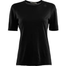 Dame - Løb Toppe svedundertøj Aclima Women's Lightwool Undershirt Tee - Jet Black