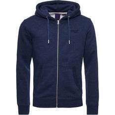 Superdry Vintage Logo Embroidered Zip Hoodie M - Navy