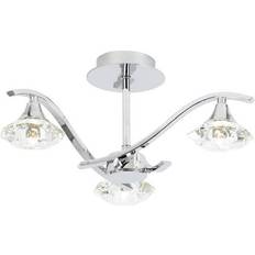 Crystal Ceiling Flush Lights Endon Lighting Langella Ceiling Flush Light 37cm