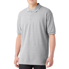 Dickies Adult Size Piqué Short Sleeve Polo - Heather Grey