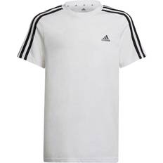 Adidas Cotton T-shirts adidas Junior Essentials 3-stripes T-shirt - White/Black (HD5973)