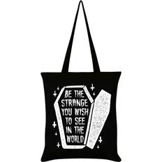 Svarte Stoffvesker Grindstore Be The Strange You Wish To See In The World Tote Bag - Black/White