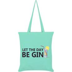 Grindstore Let The Day Be Gin Tote Bag - Mint Green