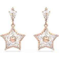 Swarovski Stella Kite Cut Star Drop Earrings - Rose Gold/Transparent