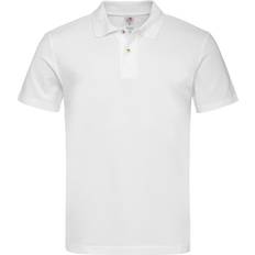 Stedman Mens Cotton Polo Shirt - White