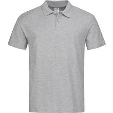 Stedman Mens Cotton Polo Shirt - Heather Grey