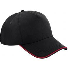 Beechfield Authentic 5 Panel Cap - Black/Classic Red