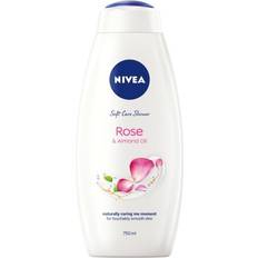 Almond shower oil Nivea Soft Caring Shower Cream Rose & Almond Oil 750ml