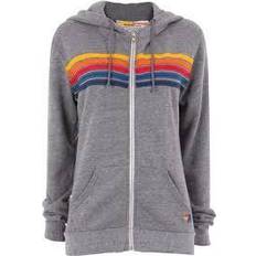 Aviator Nation 5 Stripe Hoodie Unisex - Heather Grey