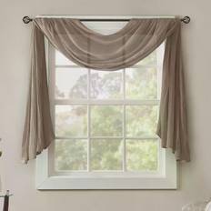 Solid Colors Valances Madison Park Kaylee Solid Crushed Sheer Scarf Window Valance