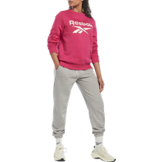 Reebok Women Sweaters Reebok Women Identity Logo Fleece Crew Sweatshirt - Semi Proud Pink