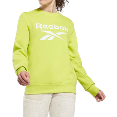 Reebok Sweaters Reebok Women Identity Logo Fleece Crew Sweatshirt - Acid Yellow