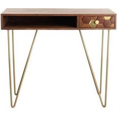 Brass Writing Desks Safavieh Raveena Writing Desk 15.7x34.6"