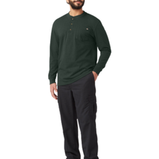 Dickies Long Sleeve Heavyweight Henley T-shirt M - Hunter Green