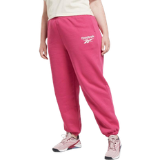 Reebok Women Identity Logo Fleece Joggers Plus Size - Semi Proud Pink