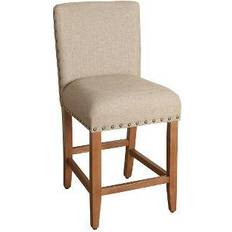 HomePop Barstool with Nailheads Bar Stool 39.5"