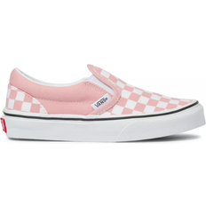 Children's Shoes Vans Kid's Checkerboard Classic Slip On - Powder Pink/True White