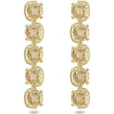 Swarovski Harmonia Cushion Cut Drop Earrings - Gold/Beige