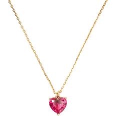 My Love July Heart Pendant Necklace - Gold/Pink